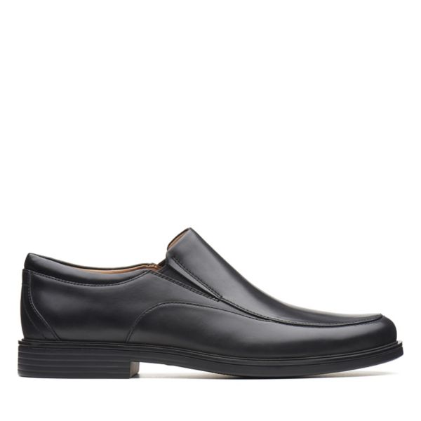 Clarks Mens Un Aldric Walk Wide Fit Shoes Black | USA-3789240
